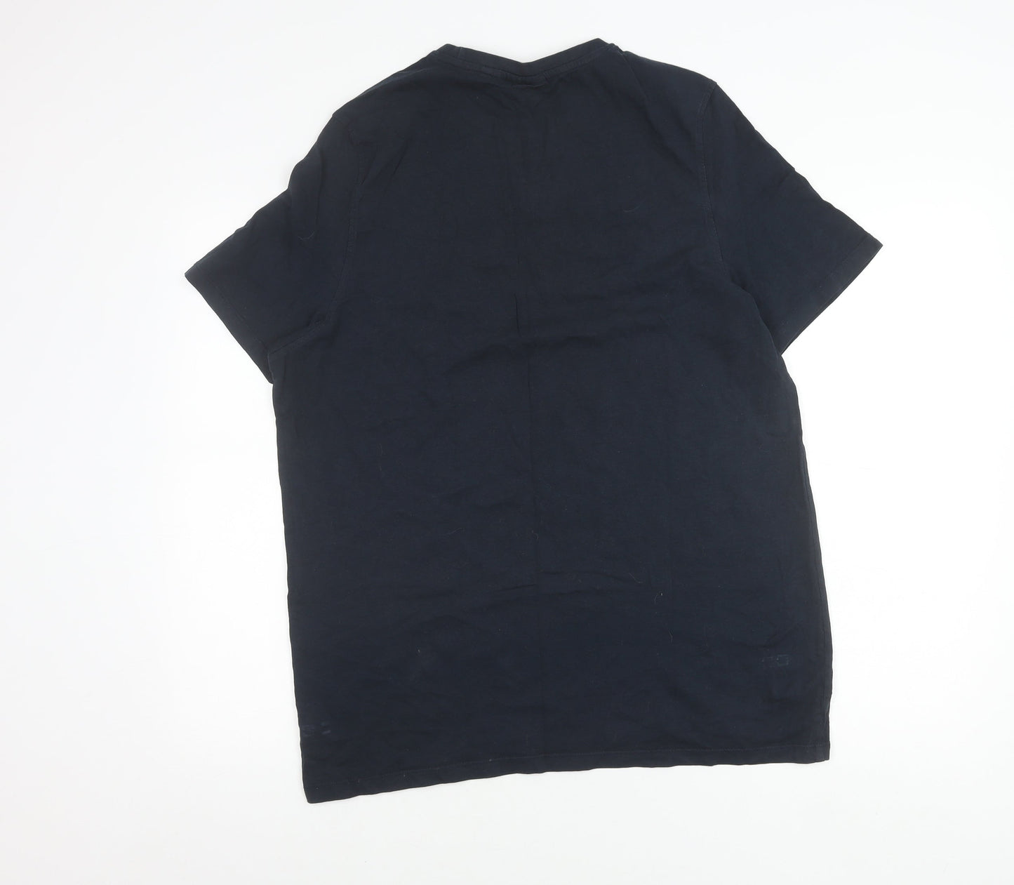 Slazenger Men's Blue Cotton Crew Neck Short Sleeve T-Shirt Size L