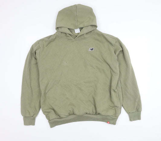 New Balance Mens Green Pullover Hoodie Small Regular Fit Sportswear