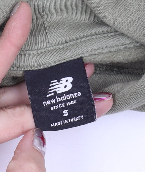 New Balance Mens Green Pullover Hoodie Small Regular Fit Sportswear