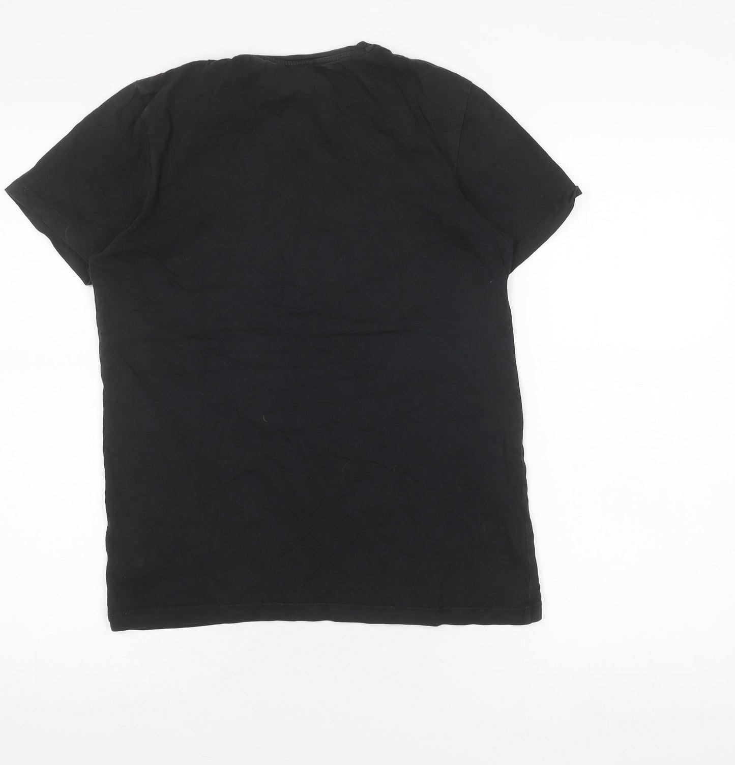 Jack & Jones Men’s Black Small Graphic Logo Crew Neck T-Shirt