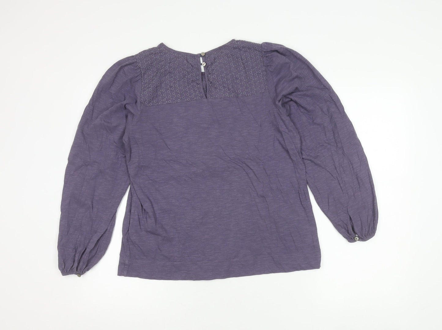 White Stuff Womens Purple Blouse UK 10 Tunic Style Long Sleeve