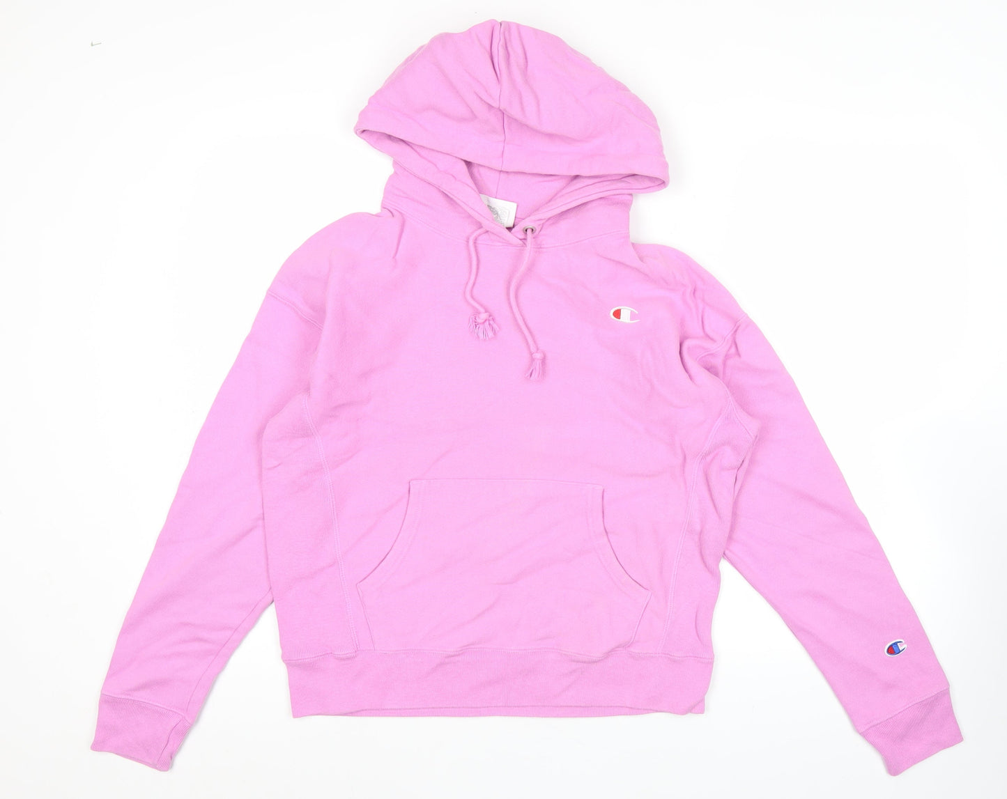 Champion Women’s Pink Hoodie Medium Reverse Weave Cotton Blend