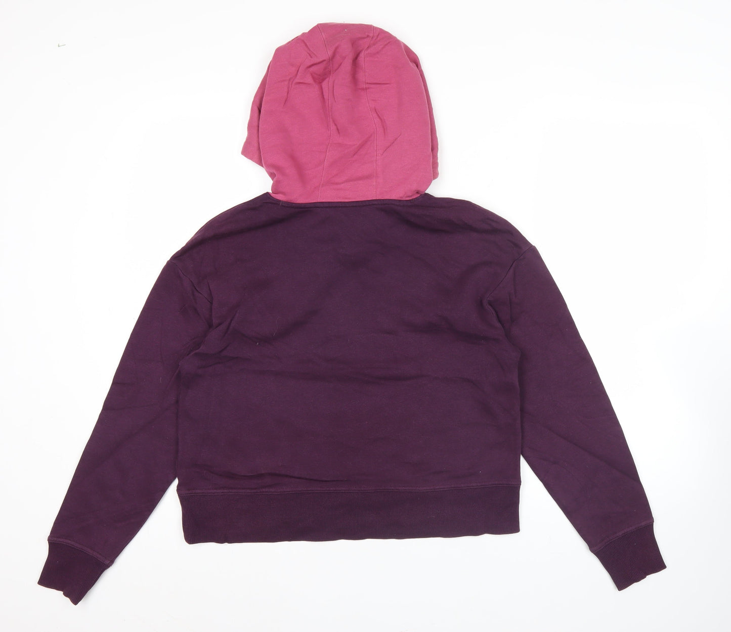 Under Armour Womens Purple Hoodie Medium Loose Fit Logo Pullover