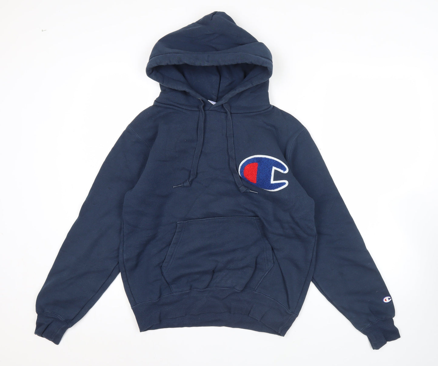 Champion Men's Blue Pullover Hoodie Medium Logo Sportswear