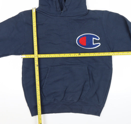 Champion Men's Blue Pullover Hoodie Medium Logo Sportswear