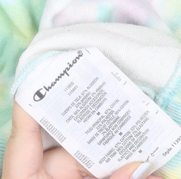 Champion Womens Multicoloured Medium Tie Dye Crew Neck Sweatshirt