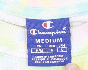 Champion Womens Multicoloured Medium Tie Dye Crew Neck Sweatshirt