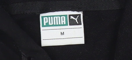 Puma Mens Black Pullover Hoodie M Logo Sports Cotton Sweatshirt