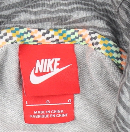 Nike Brazil CBF Mens Grey Full Zip Hoodie Size L Football Sportswear