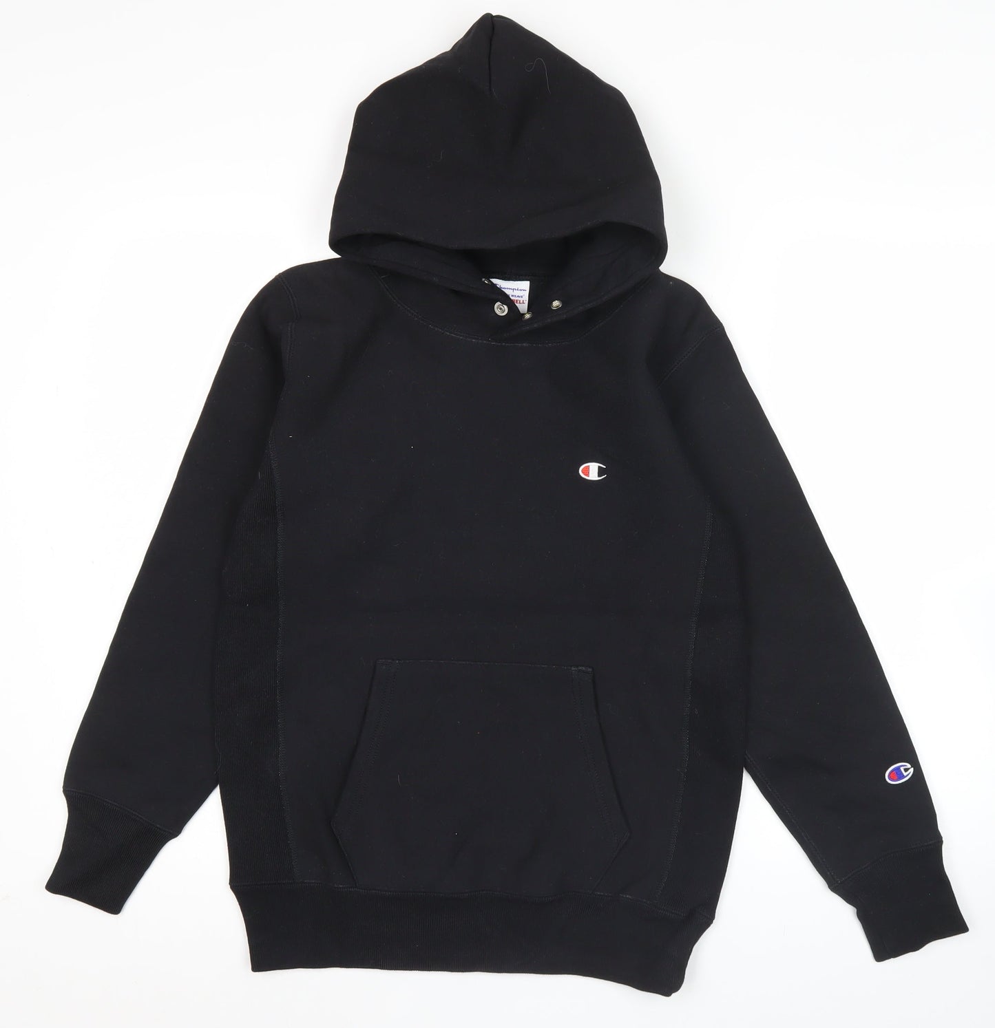 Champion Men's Black Small Pullover Hoodie Reverse Weave