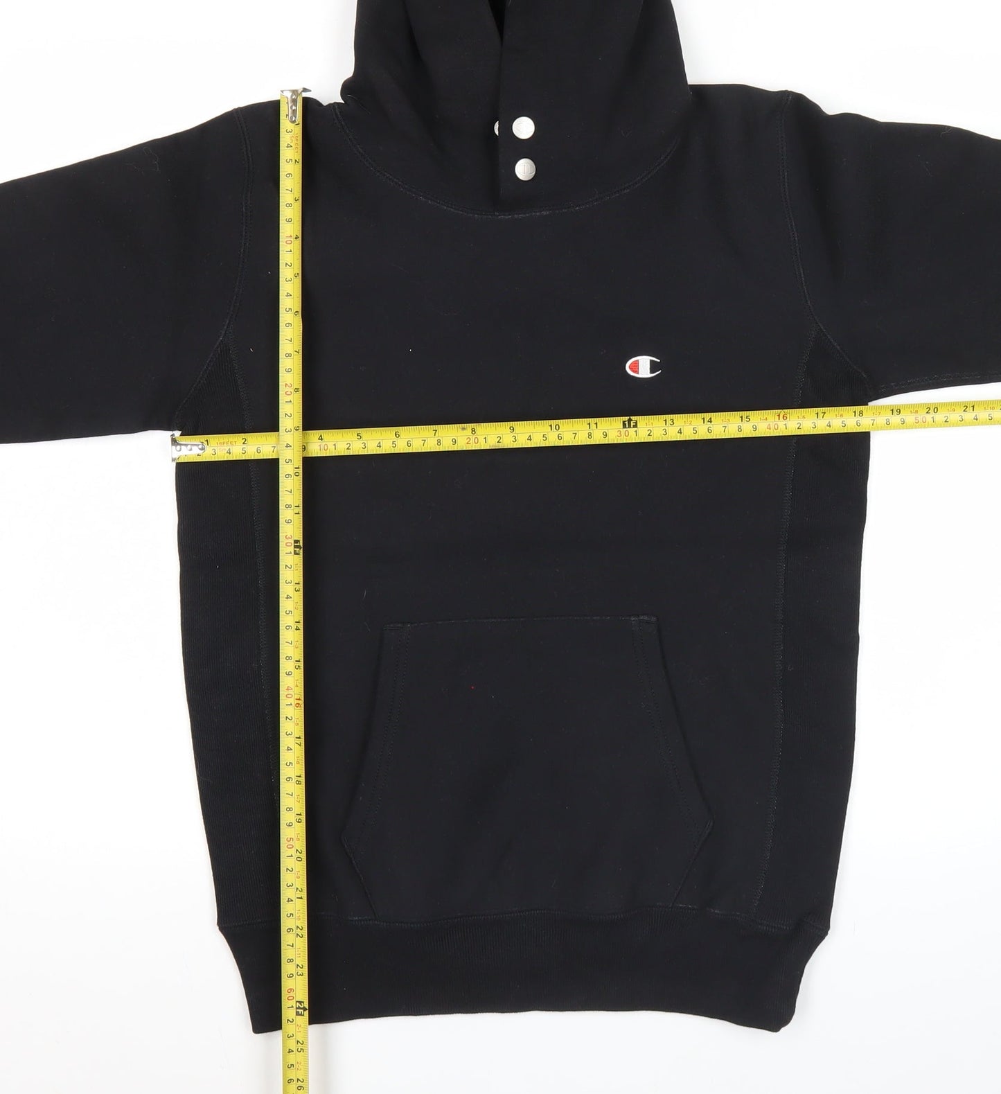 Champion Men's Black Small Pullover Hoodie Reverse Weave