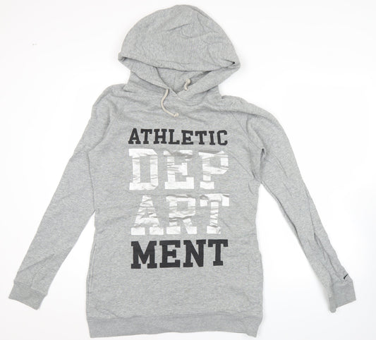 Womens UK 8 Regular Nike Grey Pullover Hoodie
