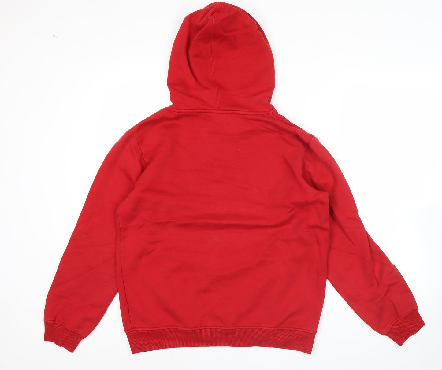 Adidas Men’s Red Pullover Hoodie Size M Logo Graphic Sportswear
