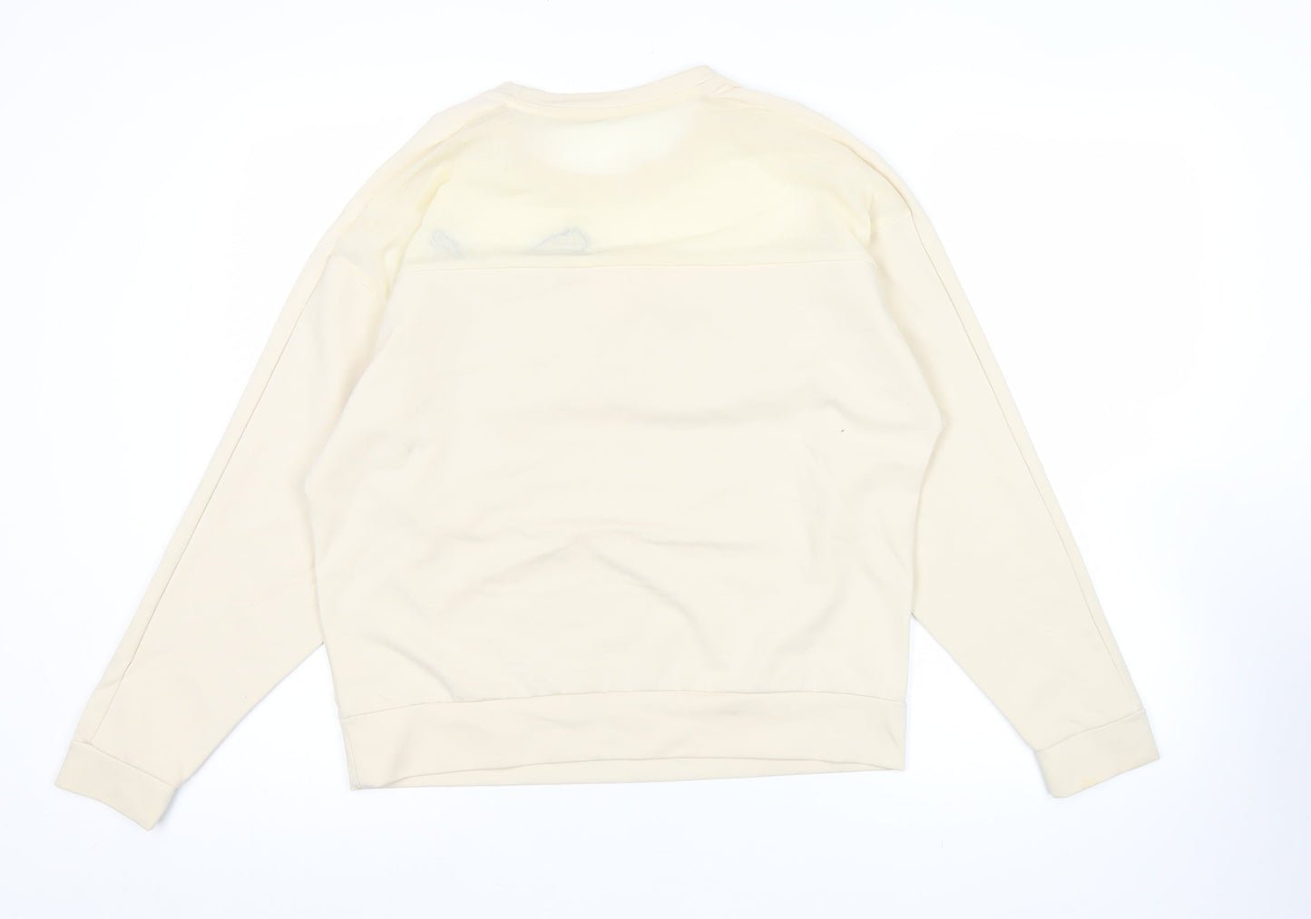 Puma x Karl Lagerfeld Womens Beige Sweatshirt Size S Logo Crew Neck