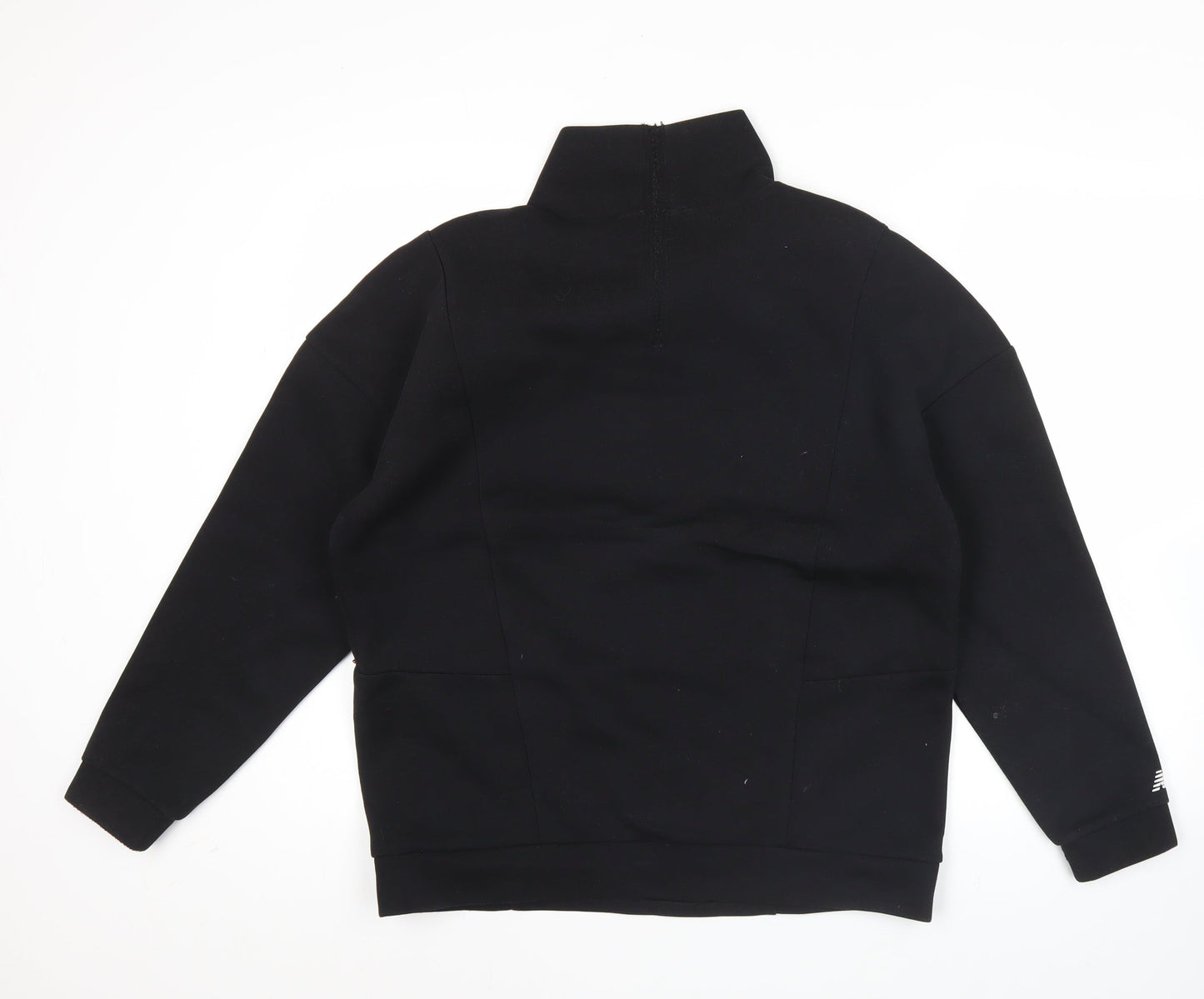 New Balance Men’s Black Pullover Sweatshirt L High Neck Zip Pockets