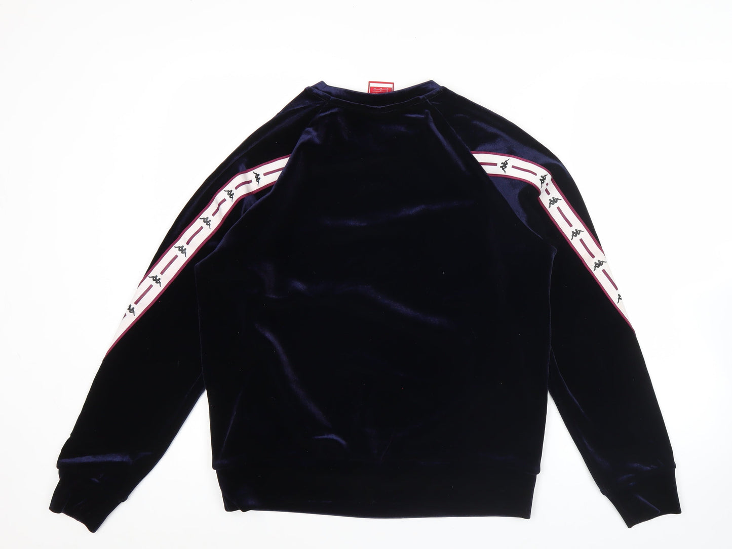 Kappa Men’s Blue Velvet Logo Sweatshirt Pullover M Regular Fit