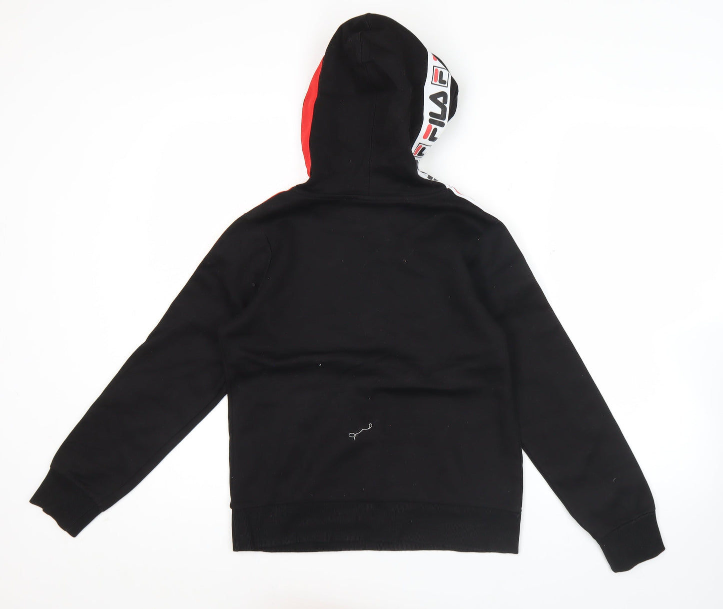 FILA Men’s Black Hoodie Pullover Medium Logo Sportswear