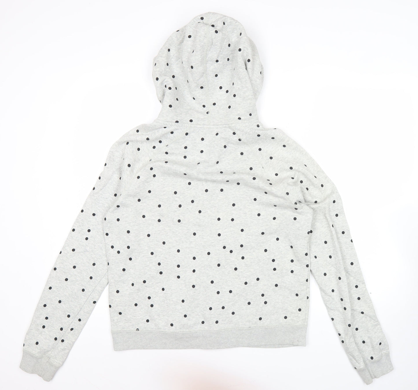 Nike Womens Grey Polka Dot Full Zip Hoodie Sweatshirt XL
