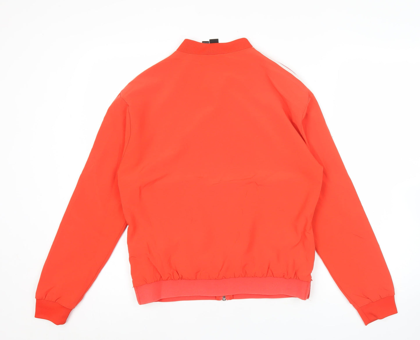 Adidas Womens Red Track Jacket Size 10 Full Zip Long Sleeve Activewear