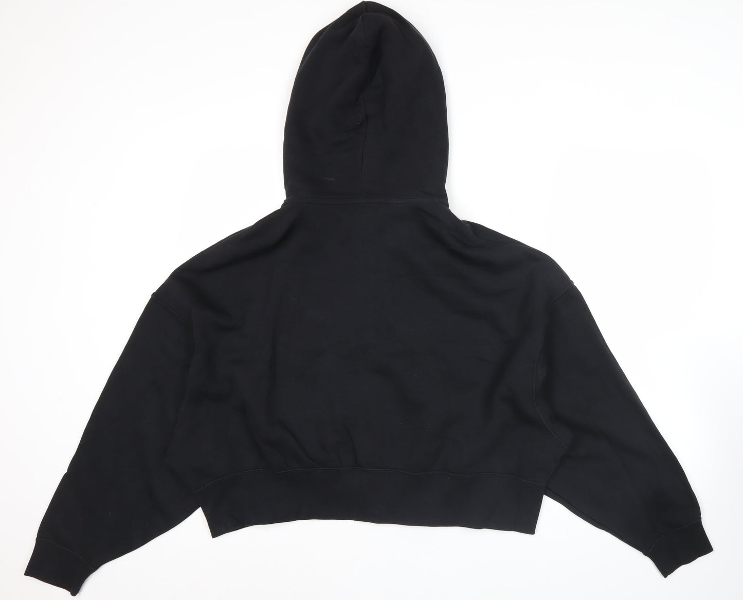 Nike Womens Black Medium Full Zip Hoodie Sweatshirt Cotton Blend