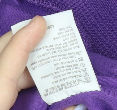 Kappa Women’s Purple Track Jacket Size 12 Full Zip Logo Sportswear