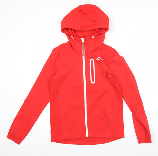 Kappa Mens Red XS Full Zip Hoodie Italia Logo Sportswear