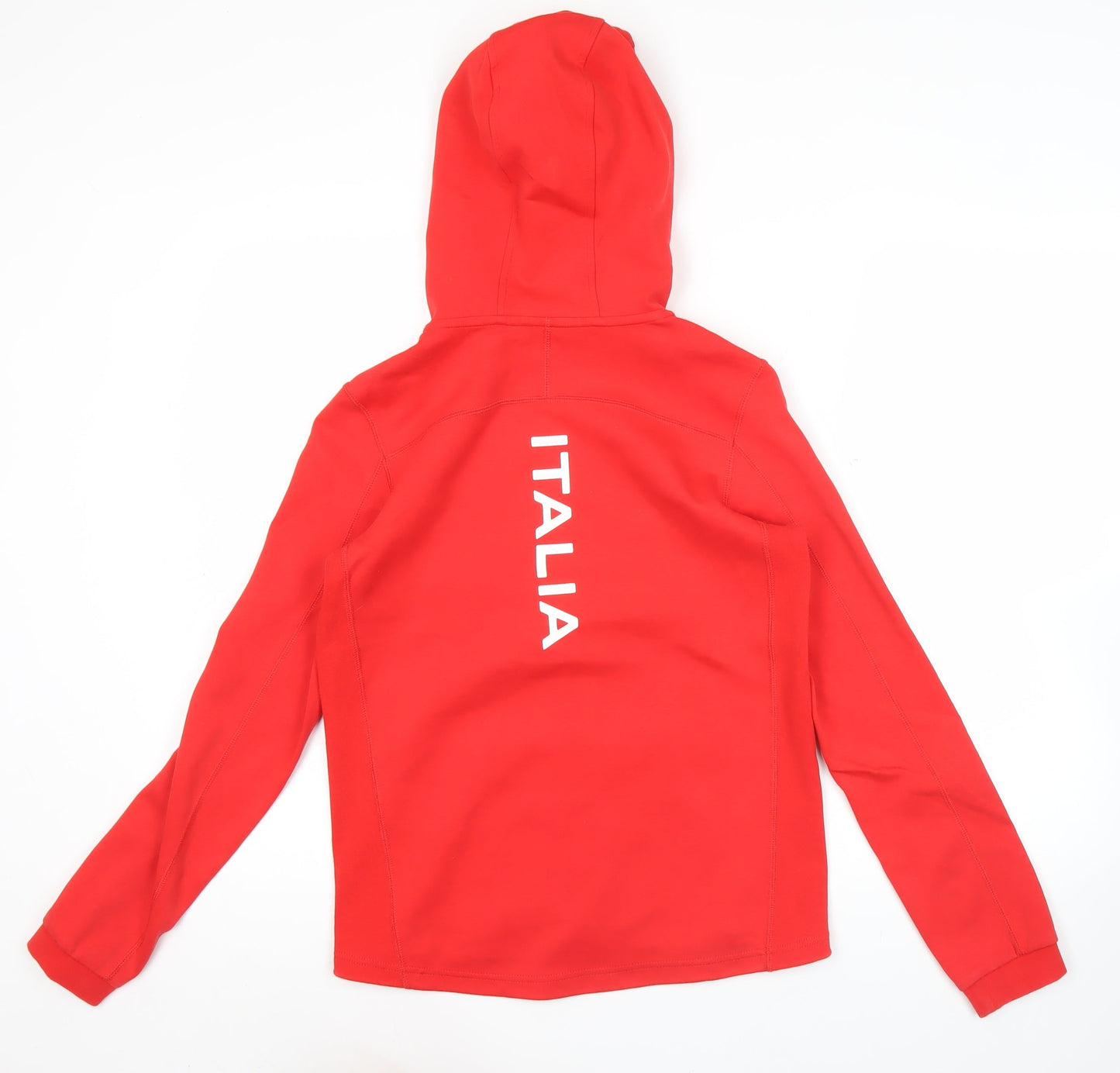 Kappa Mens Red XS Full Zip Hoodie Italia Logo Sportswear