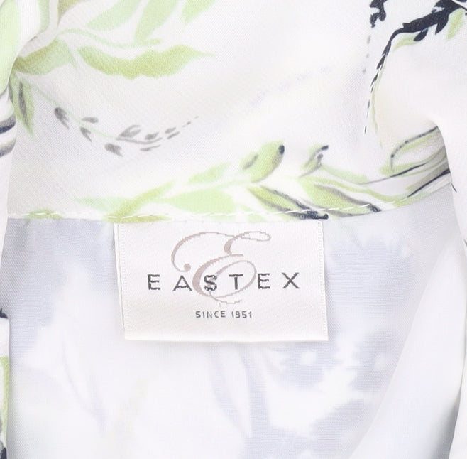 Eastex Women's Multicoloured Floral Blouse UK 16 Short Sleeve