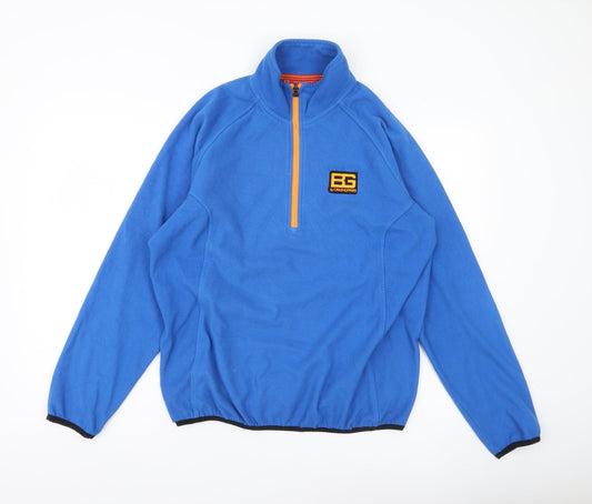 Craghoppers Bear Grylls Mens Blue Fleece Sweatshirt M 1/4 Zip Outdoor