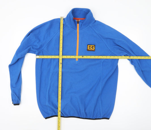Craghoppers Bear Grylls Mens Blue Fleece Sweatshirt M 1/4 Zip Outdoor