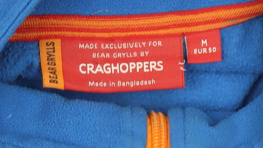 Craghoppers Bear Grylls Mens Blue Fleece Sweatshirt M 1/4 Zip Outdoor
