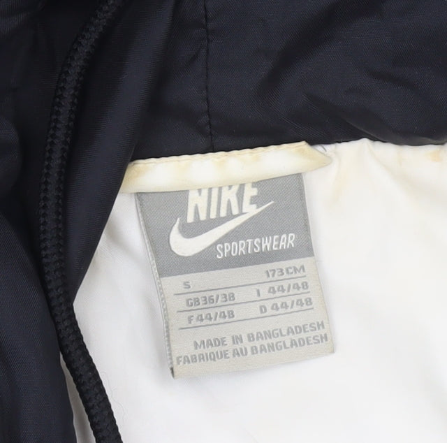 Nike Mens Black Grey White Windbreaker Jacket Size S Hooded Sportswear