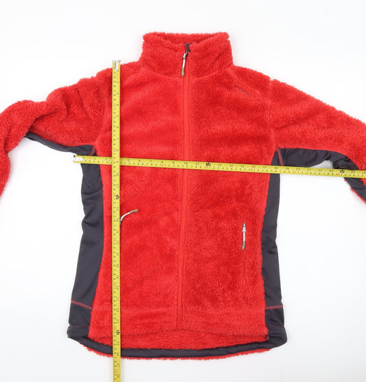 TOG24 Women’s Red Fleece Jacket Size 10-12 Full Zip Warm Winter Coat