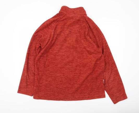 Mountain Warehouse Mens Red Fleece Pullover Sweatshirt M 1/4 Zip Hiking