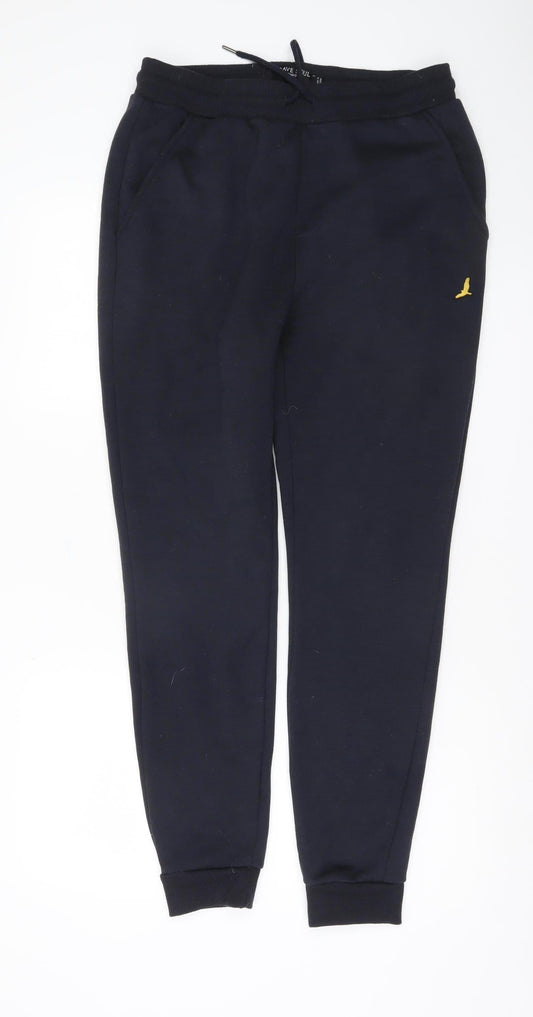 Brave Soul Men's Black Joggers Large Polyester Casual Trousers