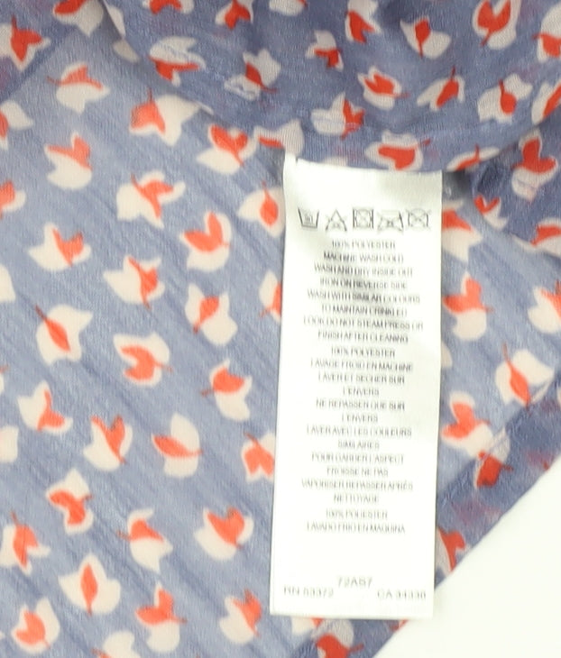 French Connection Women’s Blue Floral Tunic Blouse Size 6