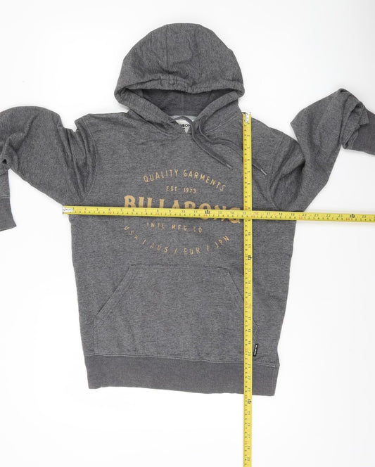 Billabong Men’s Grey Pullover Hoodie XS Logo Graphic Long Sleeve