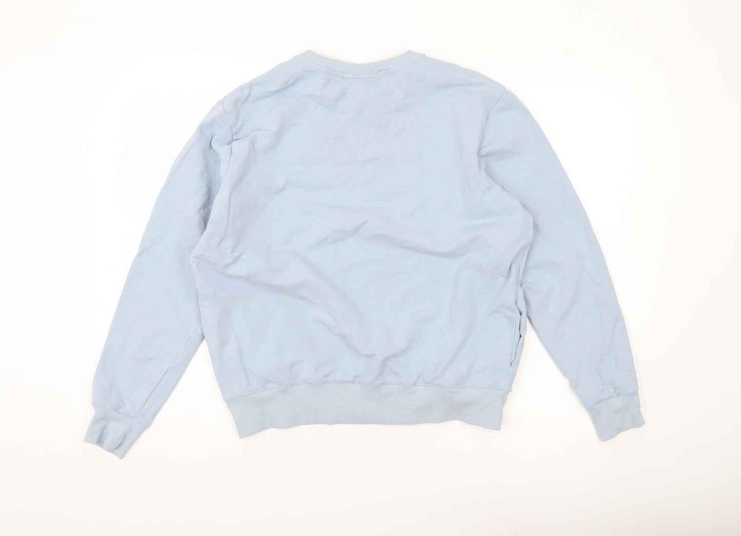 Fila Women’s Blue Pullover Sweatshirt L Logo Crew Neck Casual