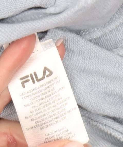 Fila Women’s Blue Pullover Sweatshirt L Logo Crew Neck Casual