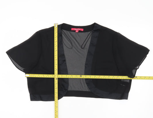 Jacques Vert Women Black Size 20 Kimono Sleeve Chiffon Blouse