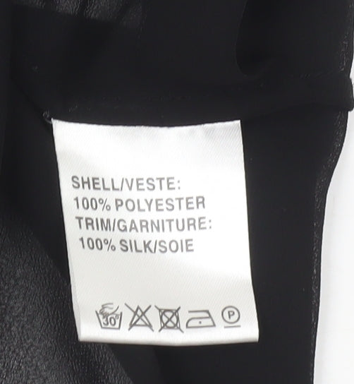 Jacques Vert Women Black Size 20 Kimono Sleeve Chiffon Blouse