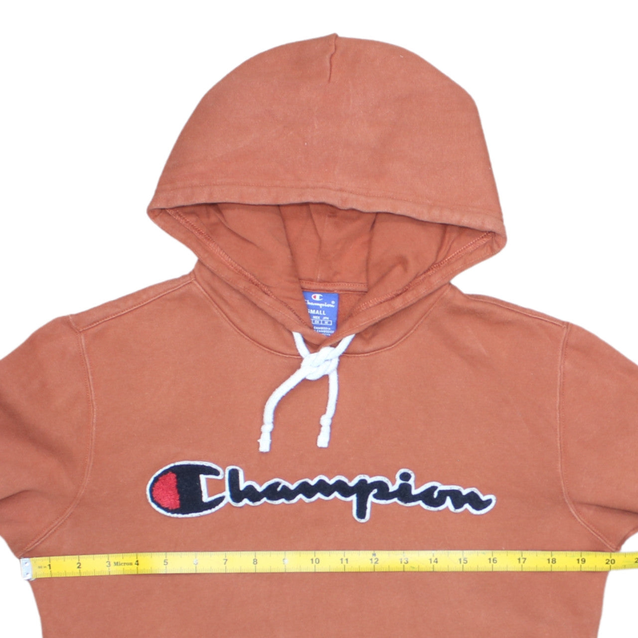 Champion Men’s Brown Small Pullover Hoodie Logo Sweatshirt