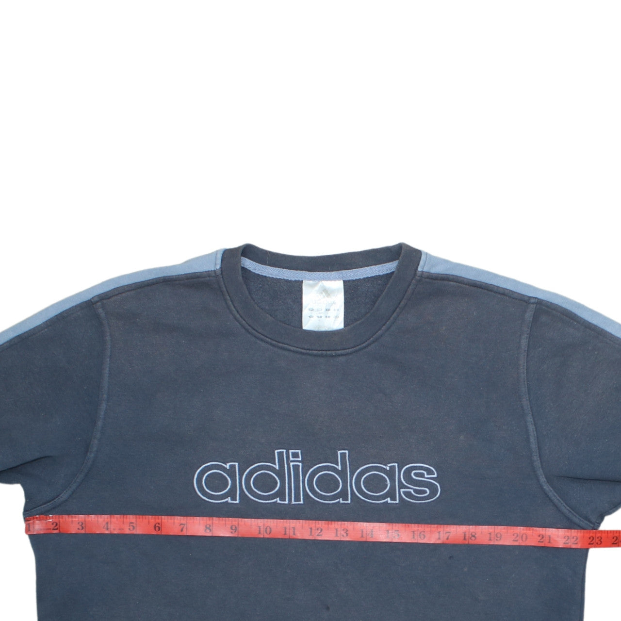 Adidas Men’s Blue Crew Neck Logo Sweatshirt Size L Regular Fit