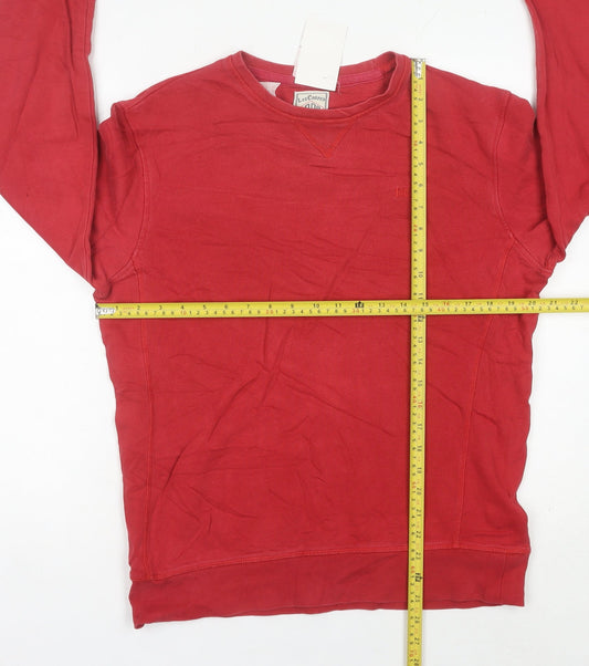 Lee Cooper Men Red Cotton Pullover Sweatshirt Crew Neck Medium