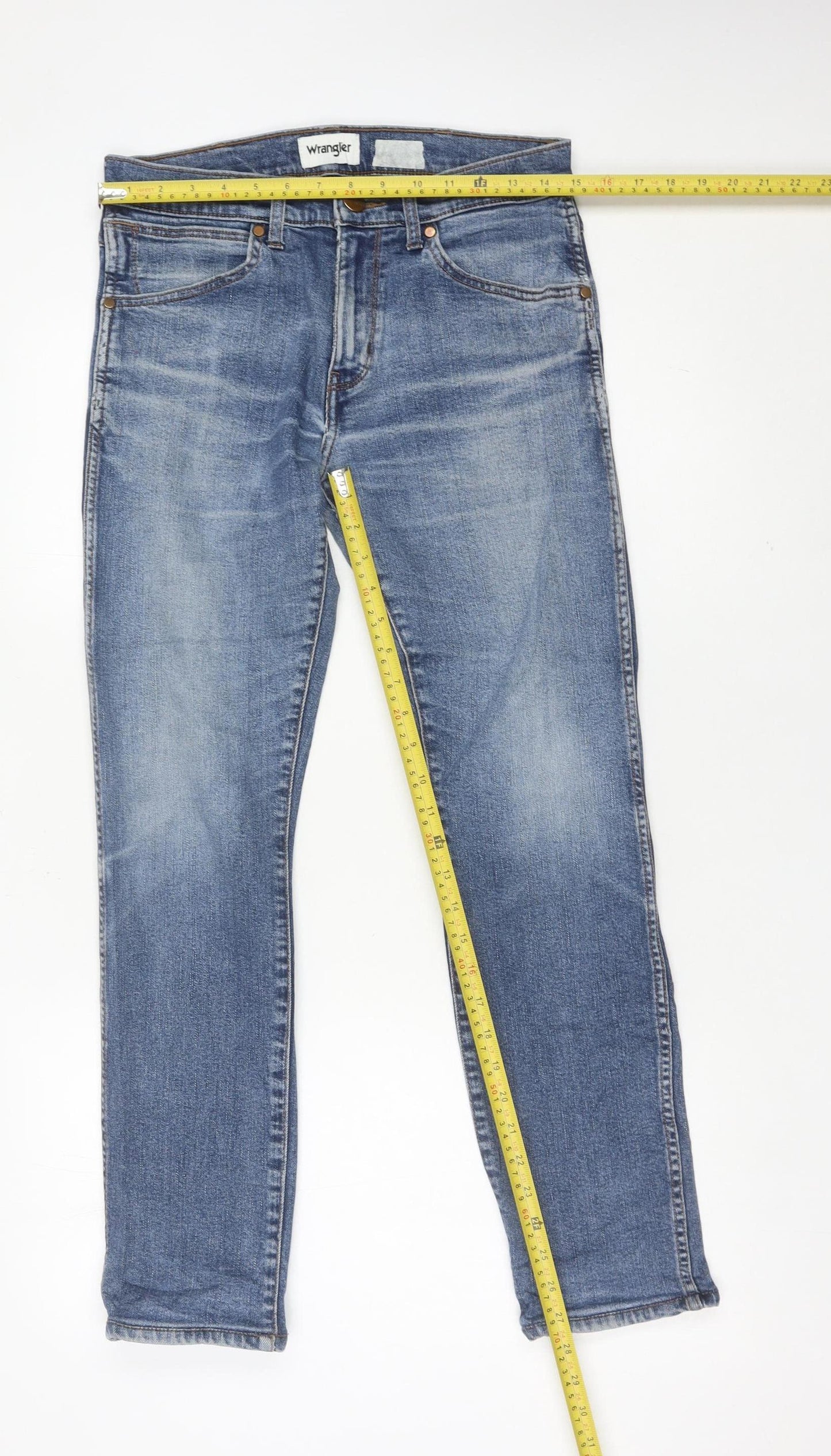 Wrangler Men's Blue Slim Skinny Jeans W29 L32 Larston