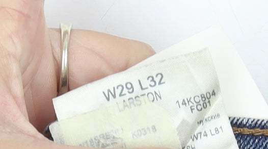 Wrangler Men's Blue Slim Skinny Jeans W29 L32 Larston