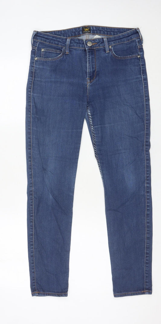 Lee Women Blue Skinny Slim Jeans Scarlett W31 L31 Size 14
