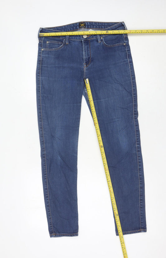Lee Women Blue Skinny Slim Jeans Scarlett W31 L31 Size 14