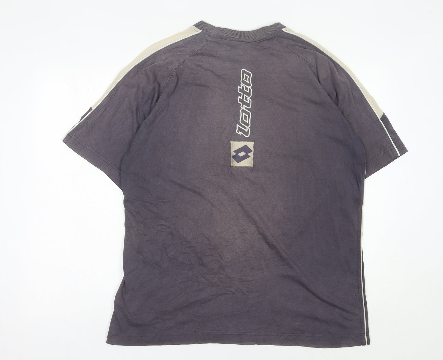 Lotto Men’s Grey XL Sports Logo Crew Neck Short Sleeve T-Shirt