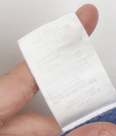 Adidas Mens Blue Logo Pullover Sweatshirt Size L Crew Neck